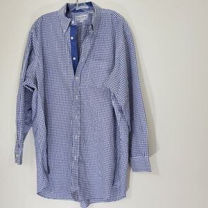 Paul Fredrick Checked Non-Iron Cotton Shirt, Size 17.5/33